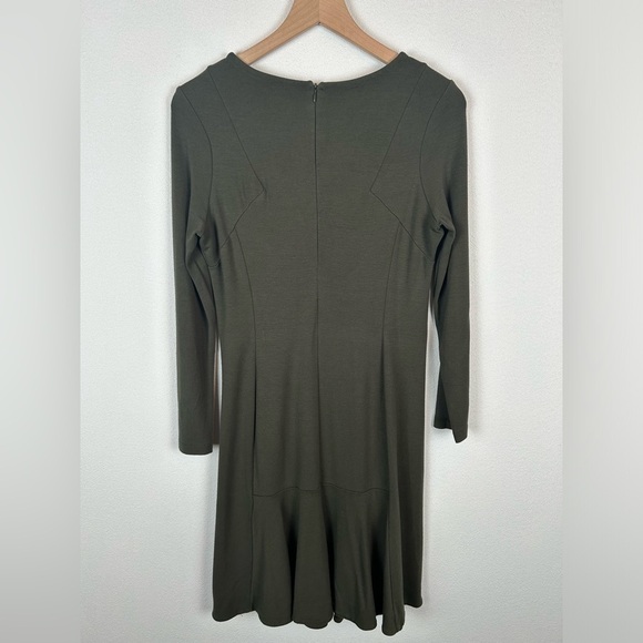 Whistles Long Sleeve Green Dress Viscose 10 - Picture 4 of 10